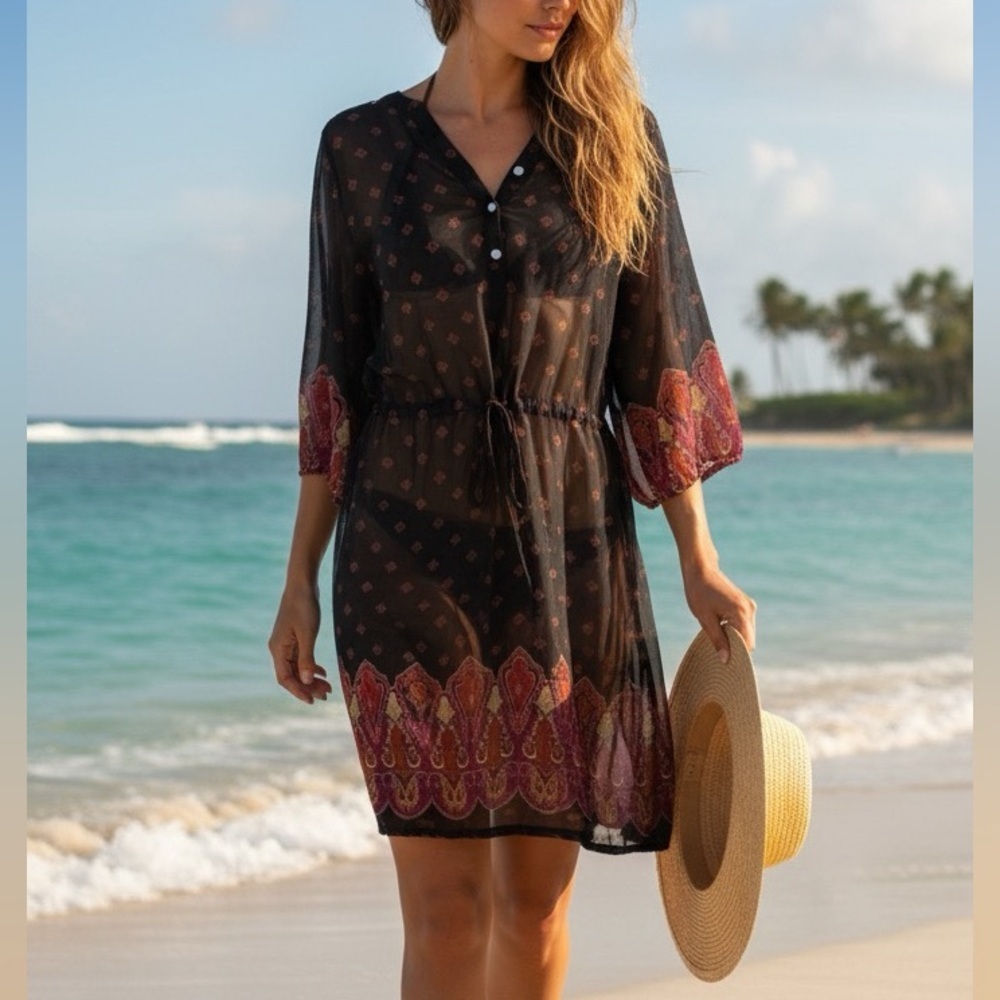 Mossimo Sheer Swim Cover Dress